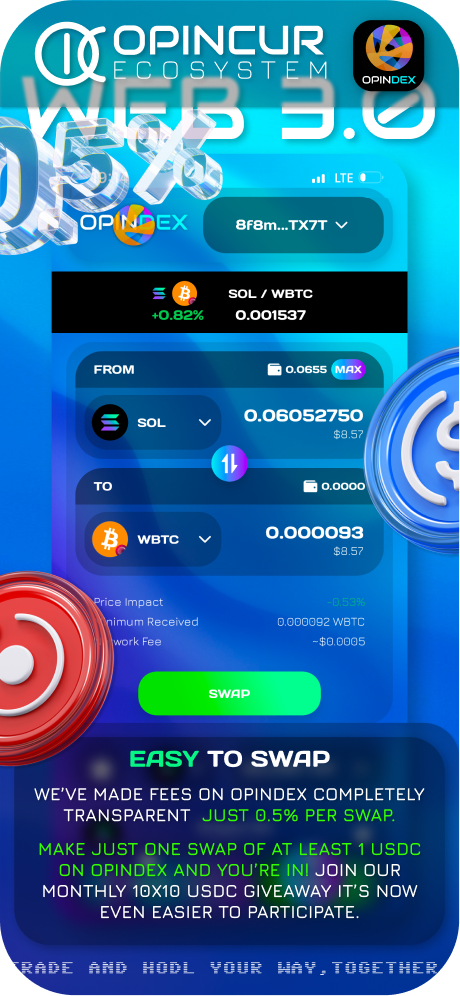 Easy to create — OPINDEX wallet